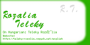 rozalia teleky business card